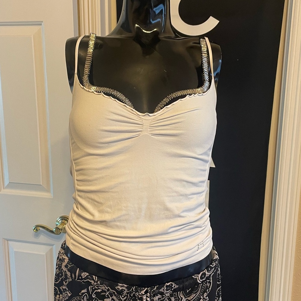 Marciano stretch microfiber nylon cami scalloped bust M/L